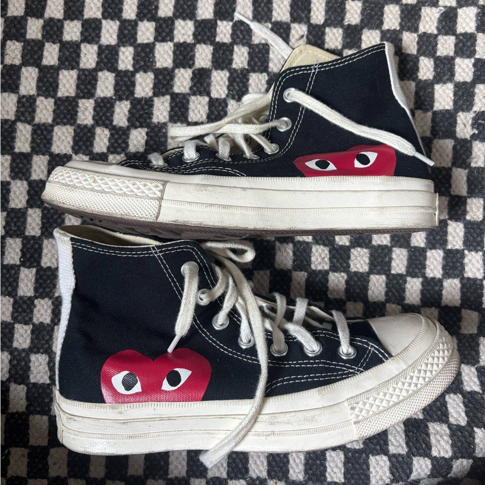 comme des garcons x converse high tops